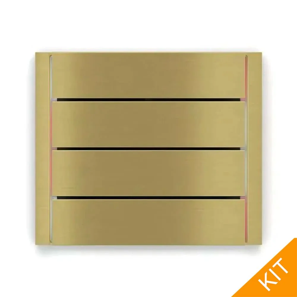 EK-ED2-TP-RW, FFseries FLANK, Brass, 4 x horisont., rød/hvit