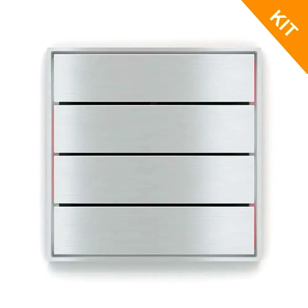 EK-ED2-TP-RW, FFseries FORM, Alu,  4 x horisontal, rød/hvit