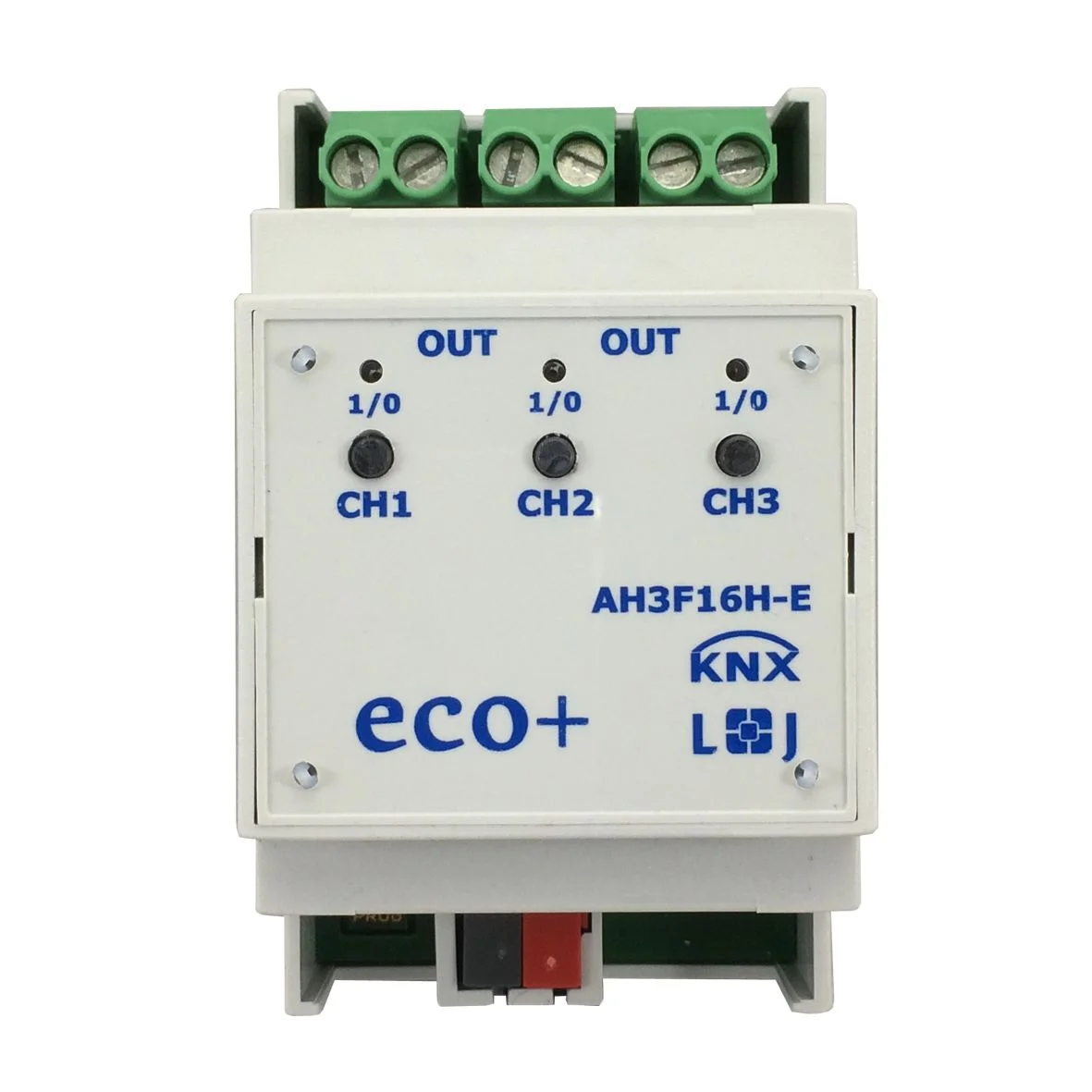 AH3F16H-SEC, KNX Secure switching actuator 3 fold, manual op