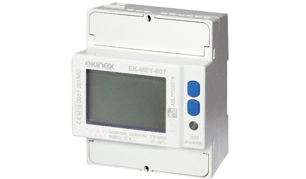 EK-ME1-80T, 80A three phase energy counter