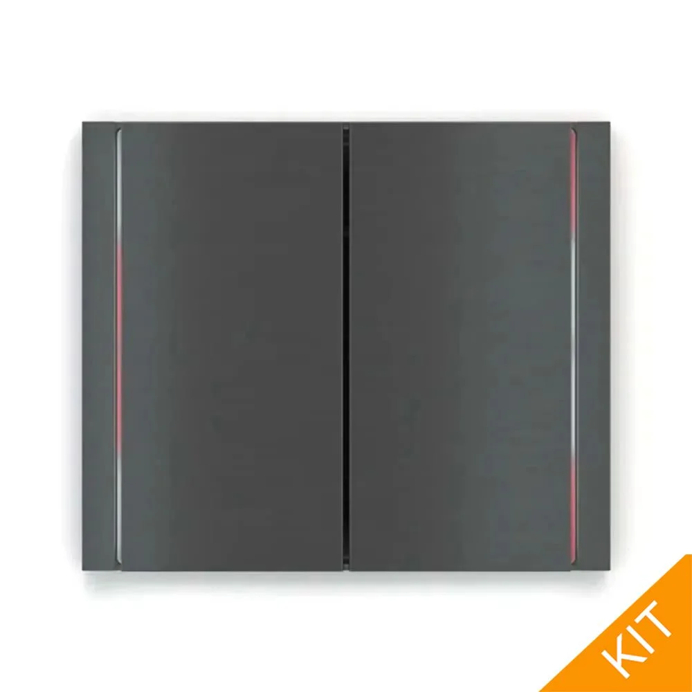 EK-ED2-TP-RW, FFseries FLANK, Carbon, 2 x knapp, rød/hvit