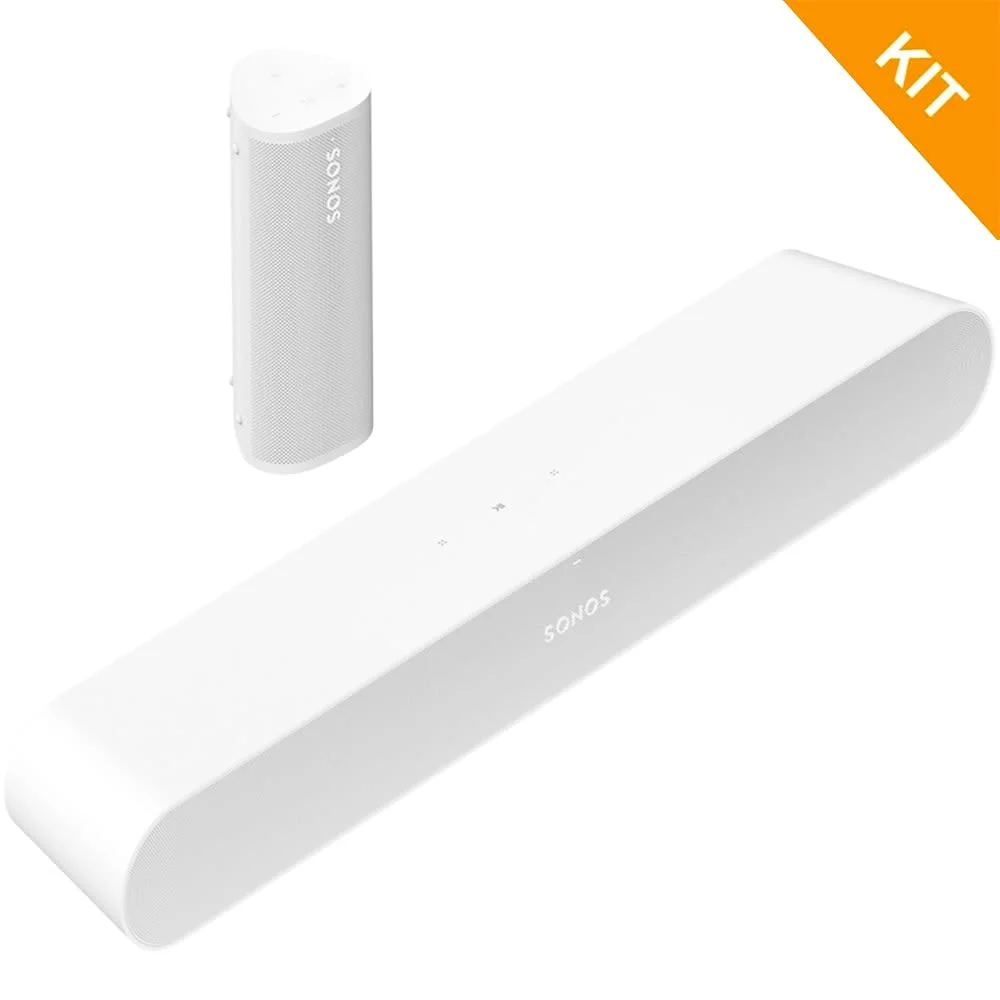 Sonos pakke til 2 rom med Ray og Roam 2 i hvit