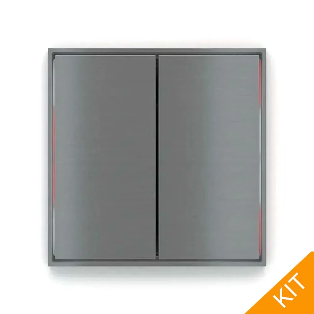 EK-ED2-TP-RW, FFseries FORM, Titanium, 2 x knapp, rød/hvit