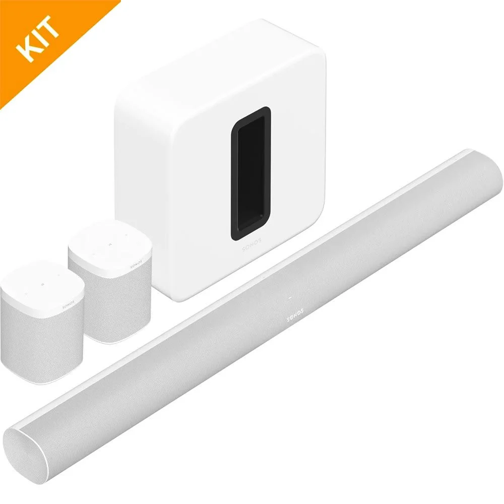 Ikke i bruk - Sonos ARC 5.1.2 surround pakke i hvit