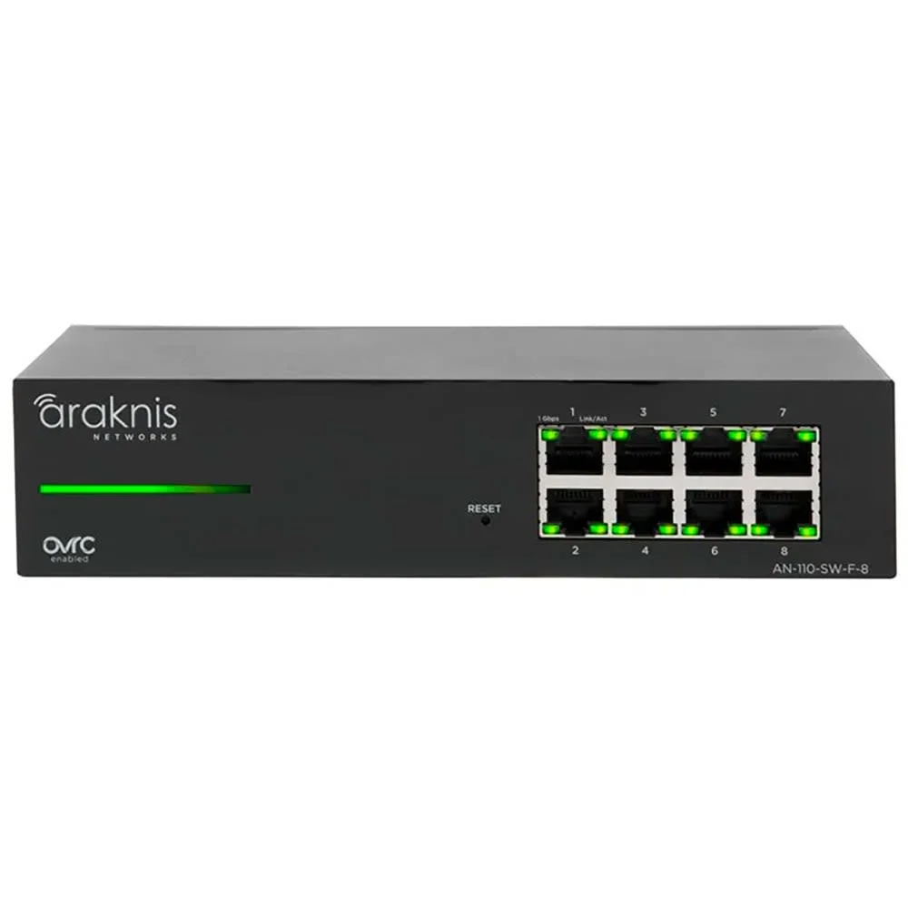 AN-110-SW-F-8, 8-port Unmanaged + Gigabit Switch