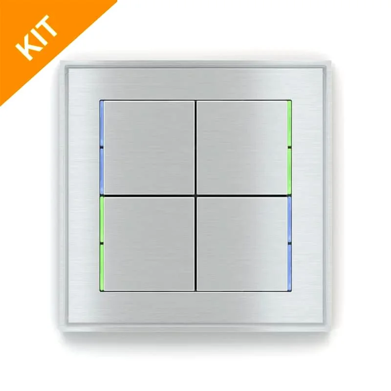 Ekinex E12, 71series, Aluminium, 4 x knapp-kvadratisk, FORM