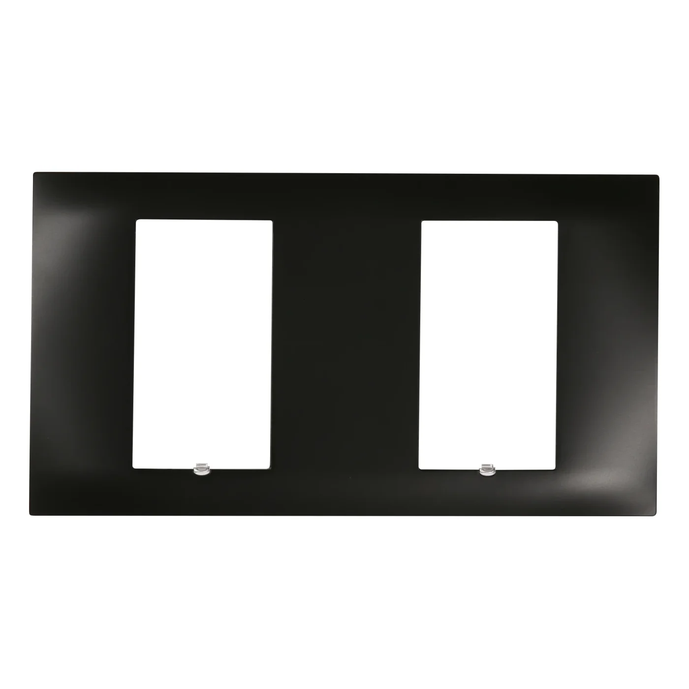 C4-SFP2-MB, Dual Square faceplate, plastic, midnight black