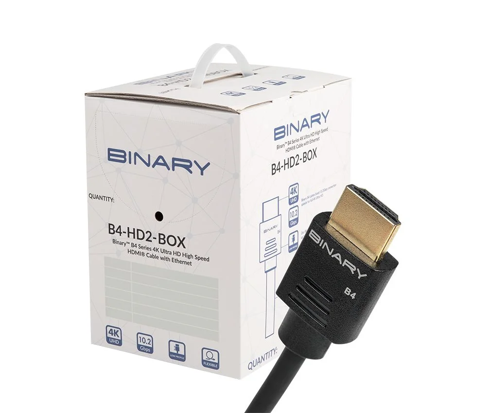 B4-HD2-2-20BOX, Binary B4 Series 4K Ultra HD Cable w/Etherne