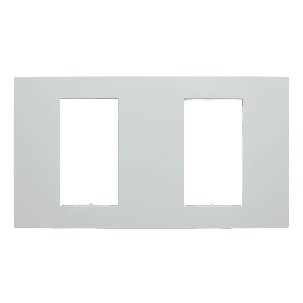 C4-SFP2-C-WH, Square Dual Faceplate, Contemporary (White)