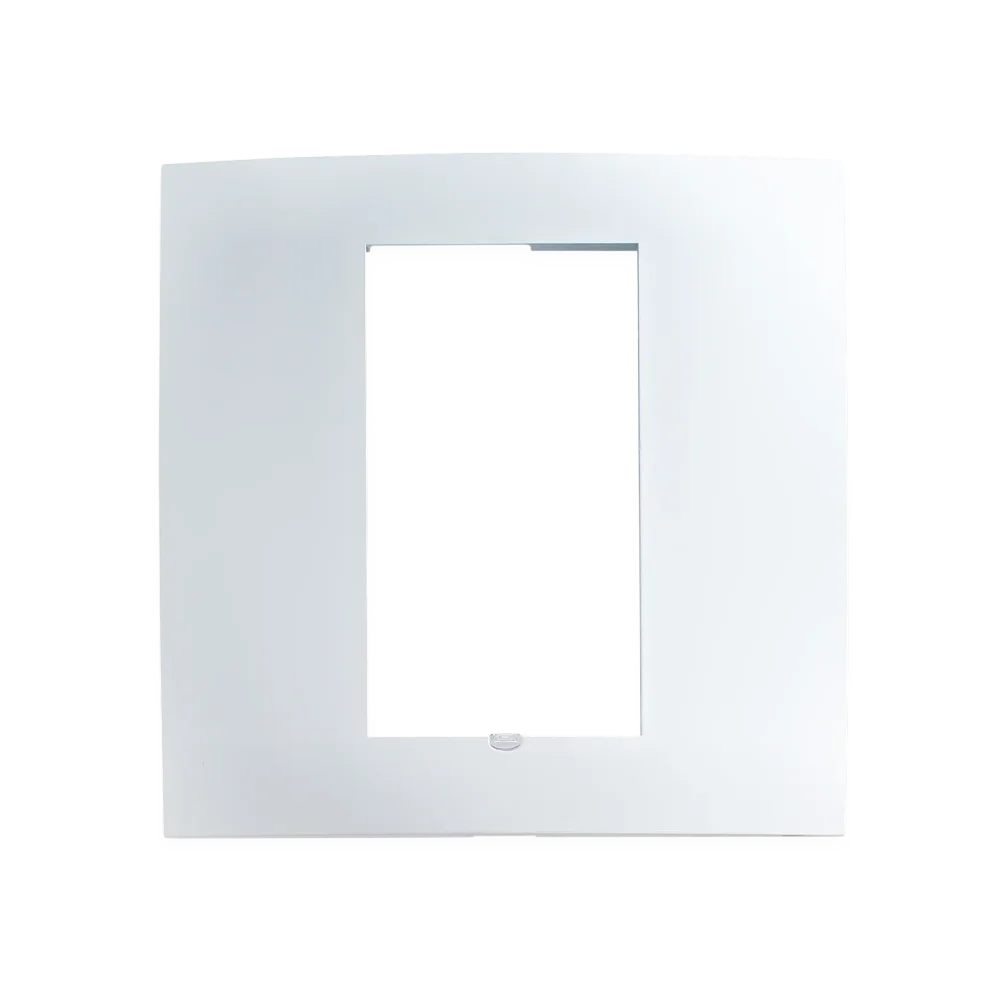 C4-SFP1-SW, Square screw-less faceplate, plastic, Snow white