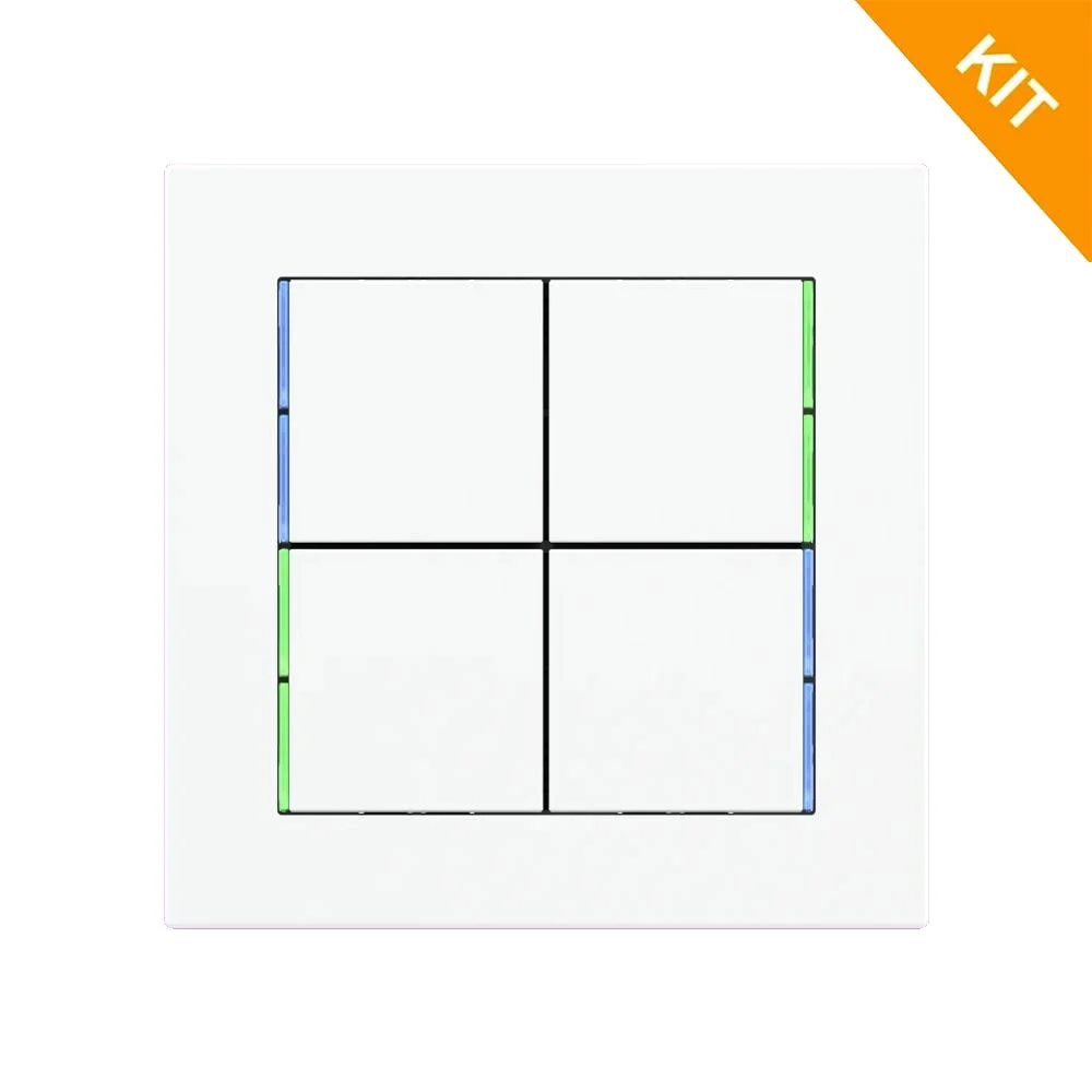 EK-E13-TP-BG, 4 x square rockers i hvit, kit