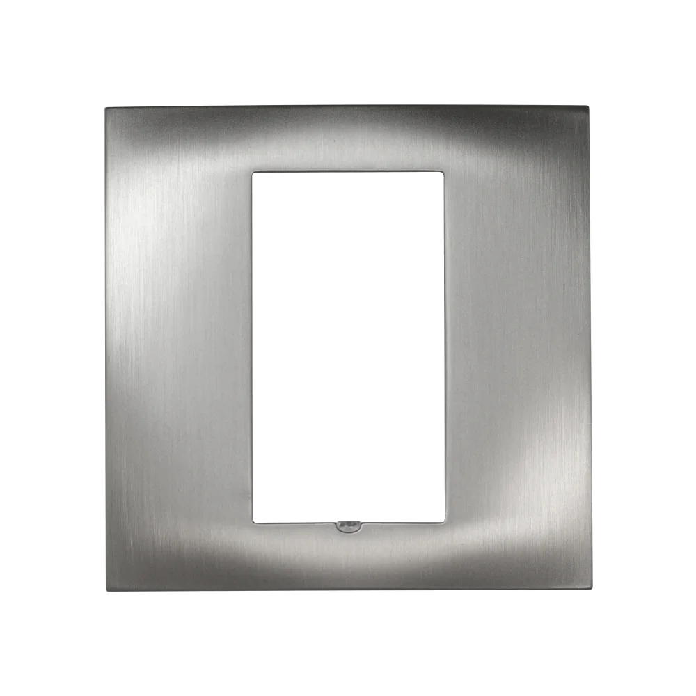 C4-SFP1-MS, Square faceplate, metal, Matte Stainless