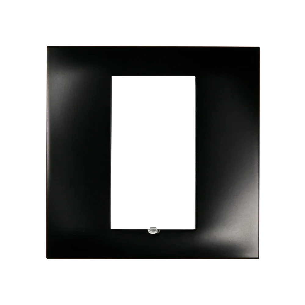 C4-SFP1-VB, Square faceplate, metal, Venetian Bronze