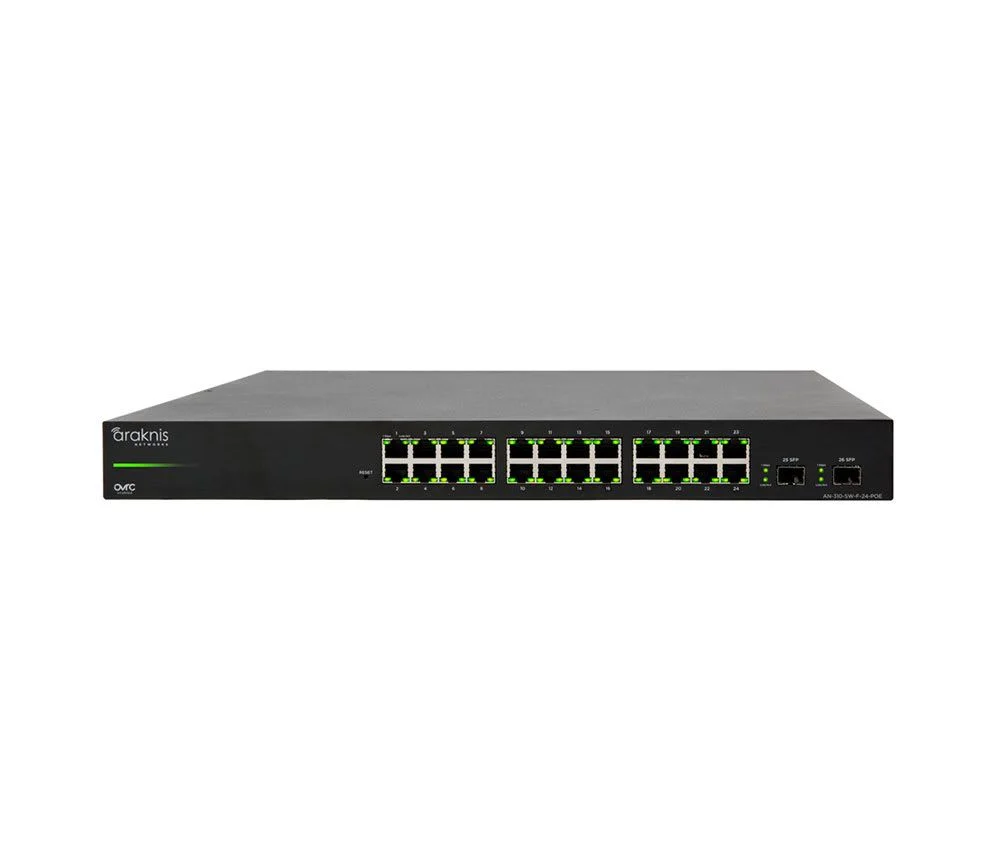 AN-310-SW-F-24-POE, 24-port L2 Man. Giga. Switch w/Full PoE+