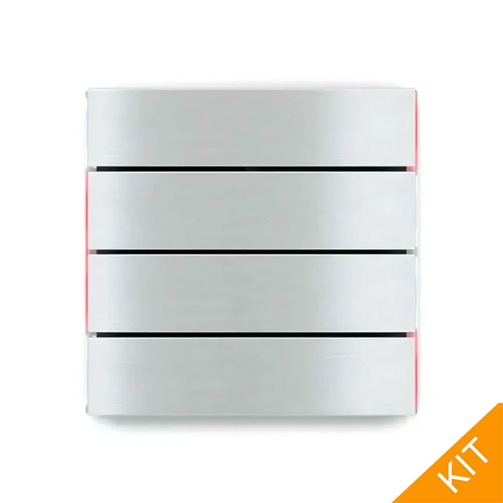 EK-ED2-TP-RW, FFseries NF, Aluminium, 4 x horison., rød/hvit