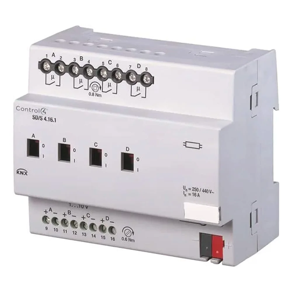 C4-KNX-4SWDIM16A, Switch/Dim Actuator, 4-fold, 16 A, MDRC