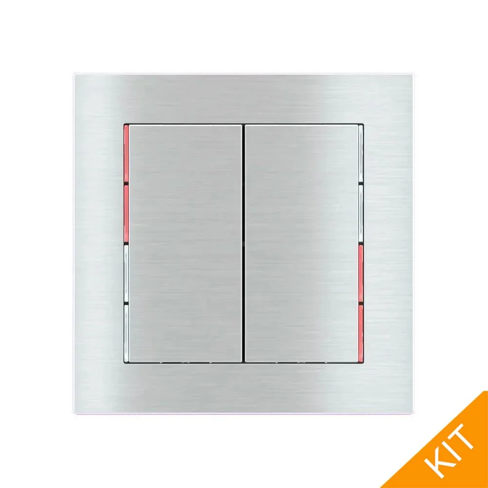 Ekinex E13-RW, 71series, Metal | Aluminum, 2 x knapp, DEEP