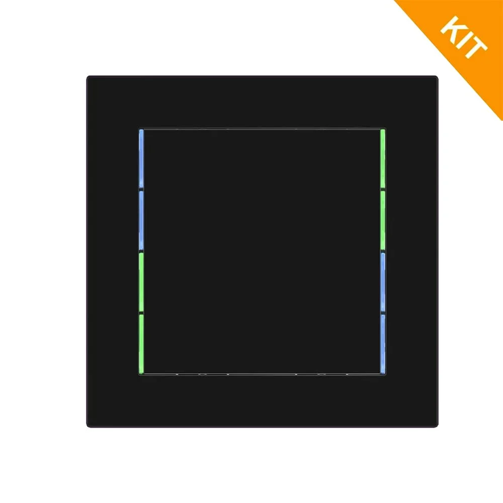 EK-E13-TP-BG, 1 x square rocker i sort, kit