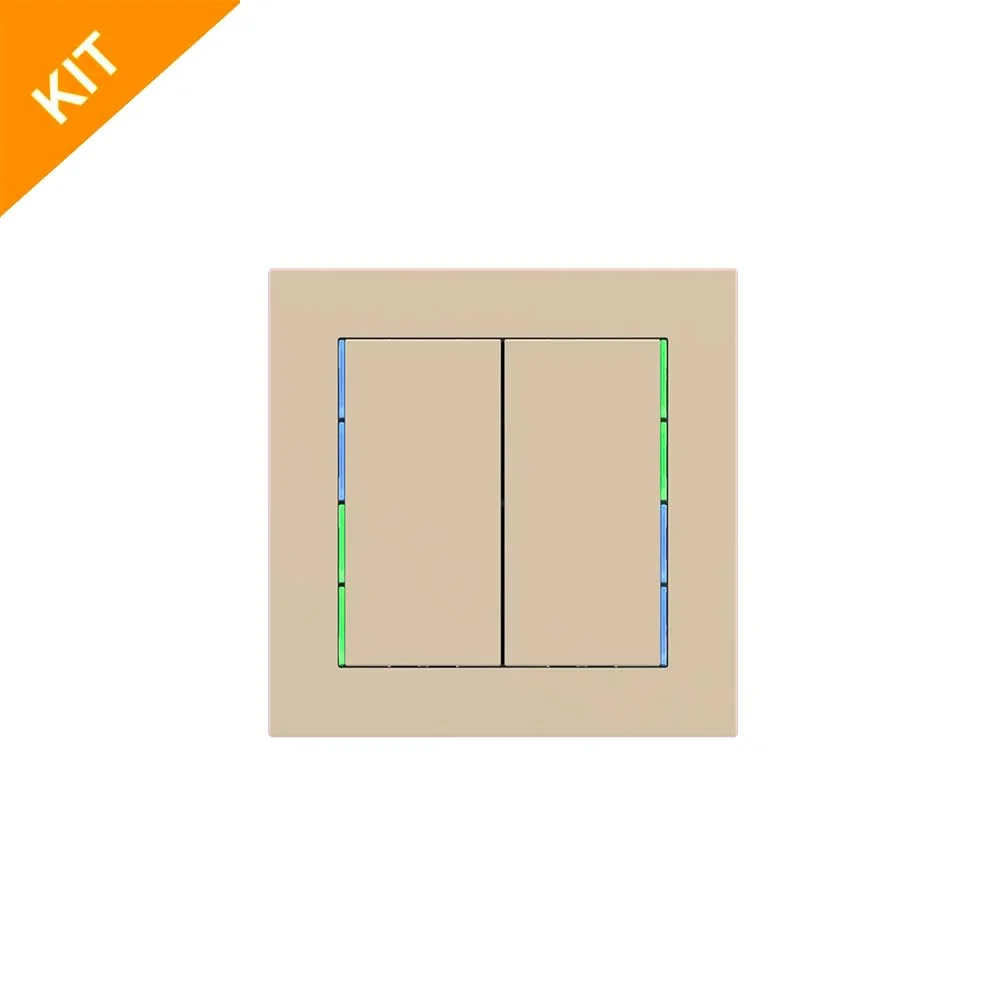 Ekinex E12, 71series, Beige Luxor, 2 x knapp, DEEP