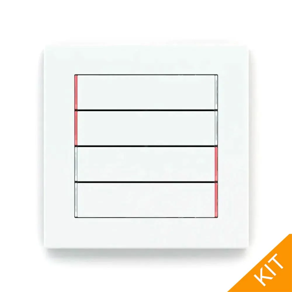 Ekinex E13-RW, 71series, hvit, 4 x knapp-horiso., DEEP