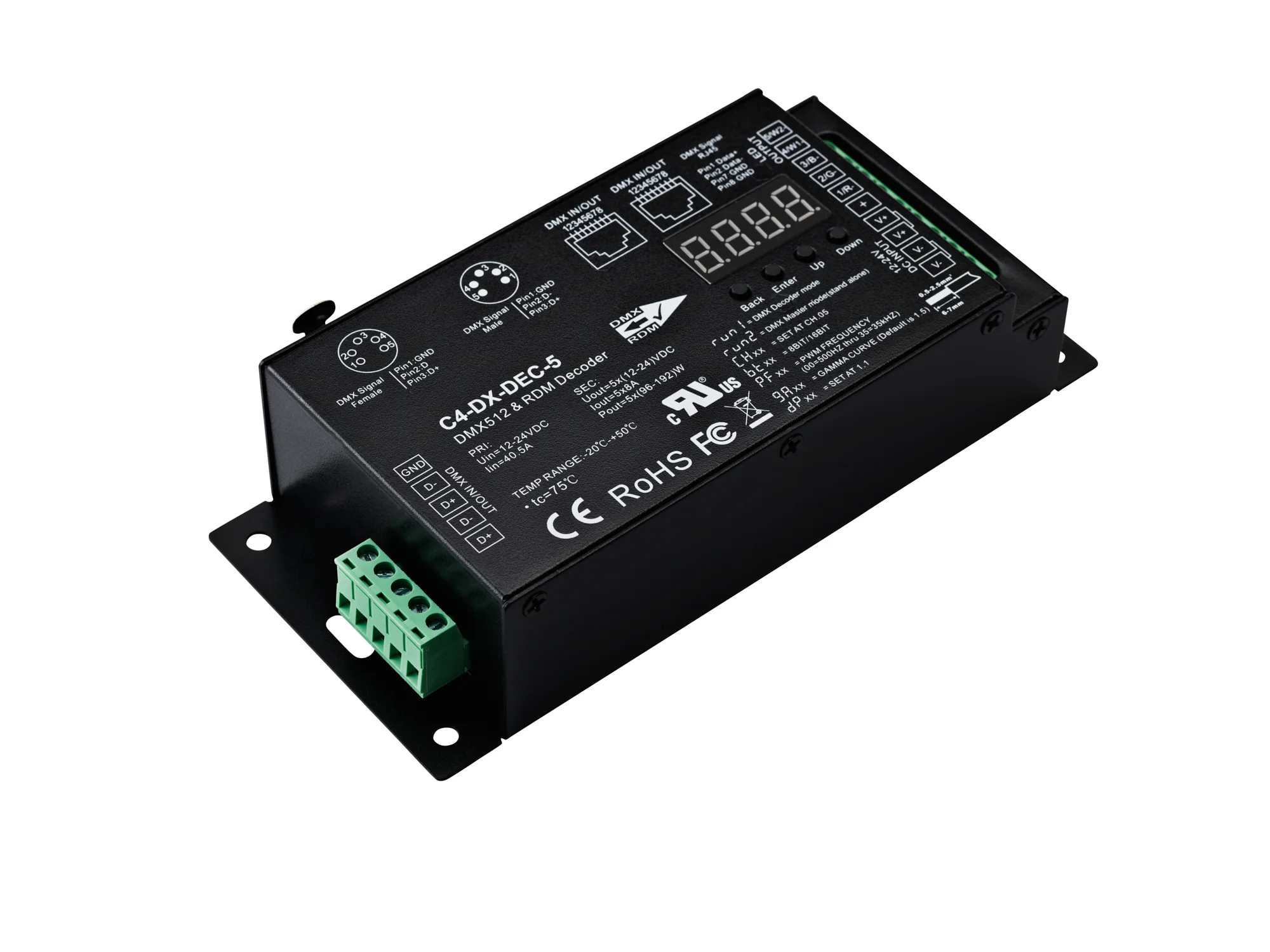 C4-DX-DEC-5, Control4 DMX Decoder 5-Channel 12-24V