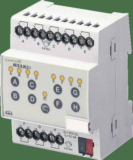 C4-KNX-8BICS, Binary Input, 8-fold, Contact Scanning, MD
