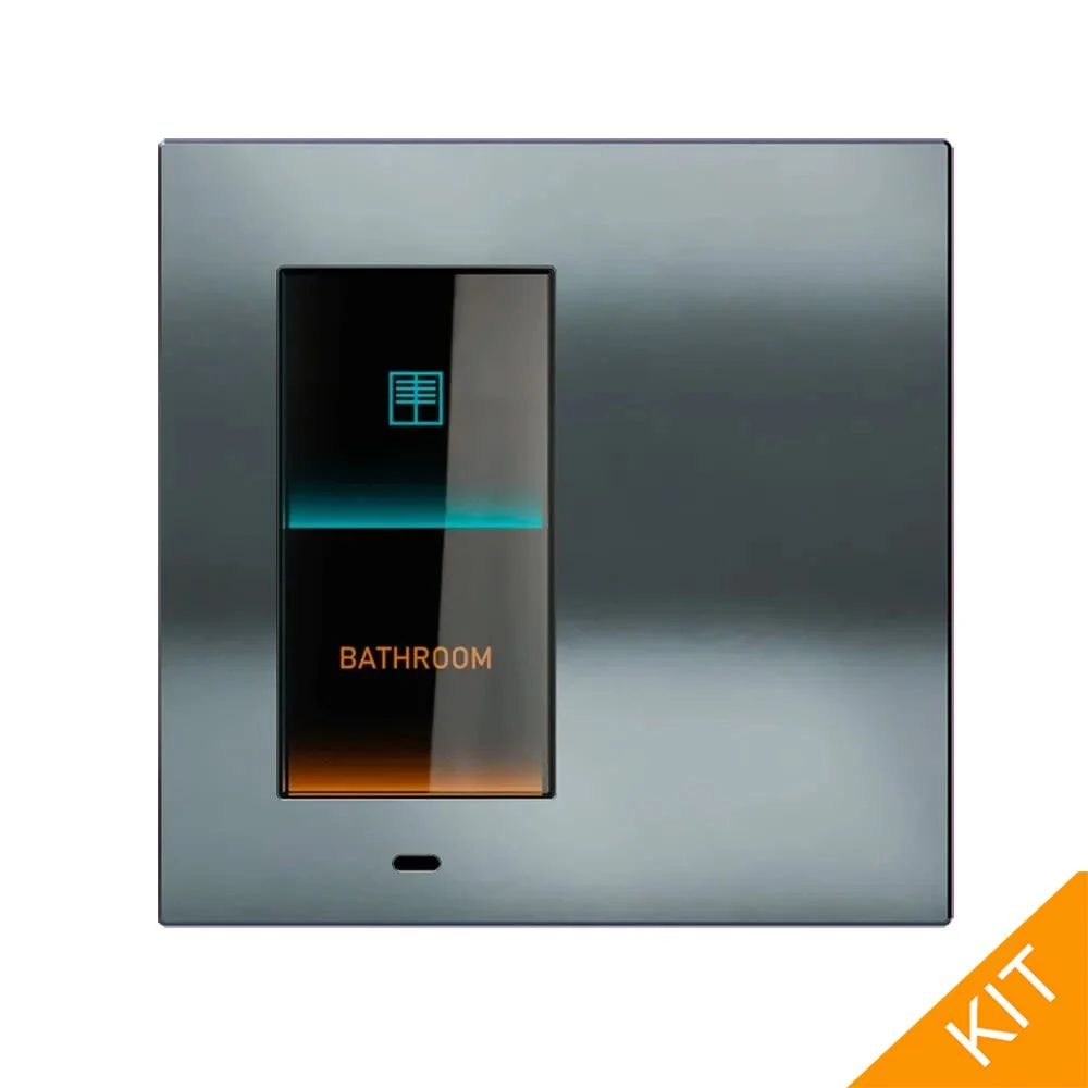 EK-EV2-TP, virtuel push display / termostat i Metal HT | Bla