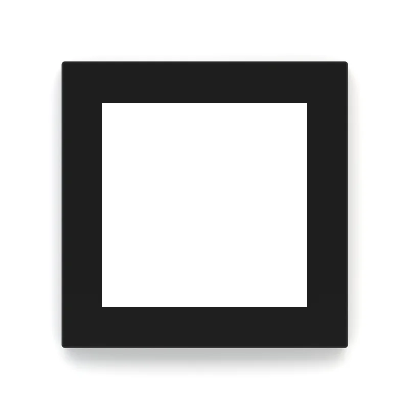 EK-DQS-MAL, square plate plastic window 60x60mm, black