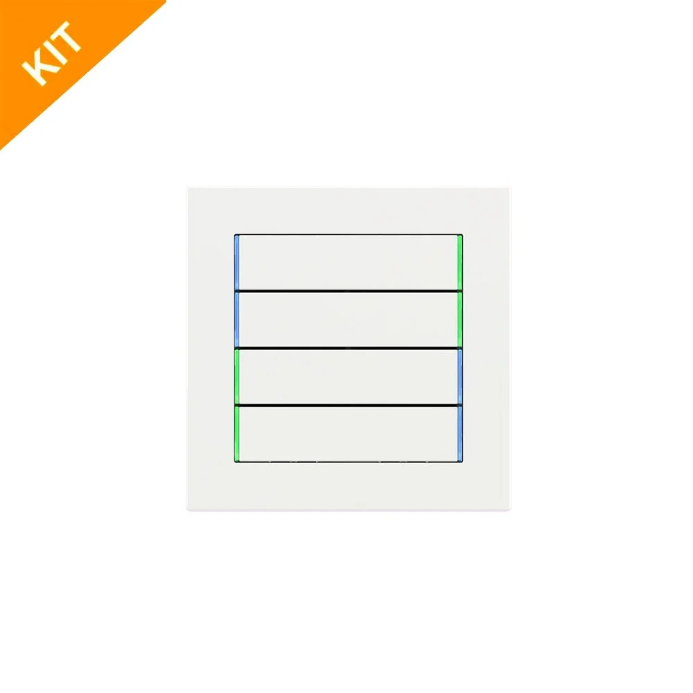 Ekinex E12, 71series, Malé white, 4 x knapp-horiz., DEEP