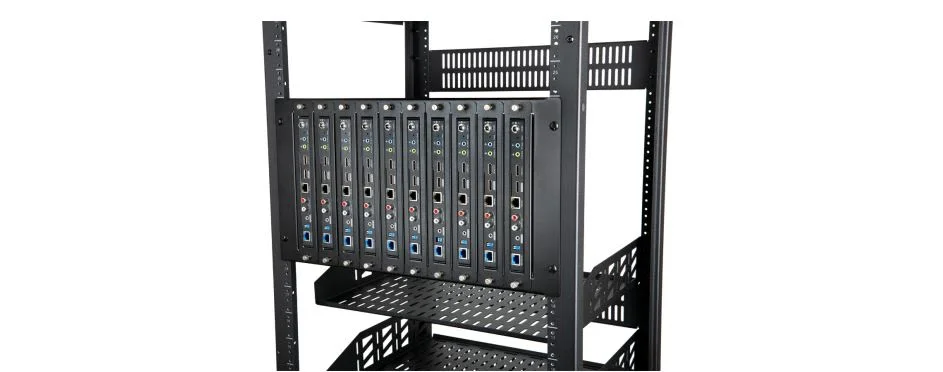 SR-SHELF-MOIP-V10-6U, Strong™ l MoIP Shelf - 10 Trans. | 6U