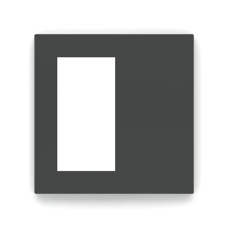 EK-DQT-FGB, Square plate, Window 30x60, FENIX Grey Bromine