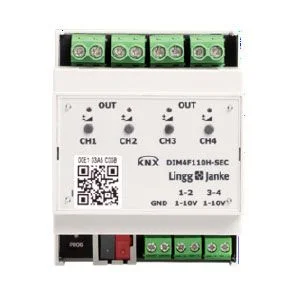 DIM4F110-SEC, KNX Secure 1-10V interface 4fold, manual opera