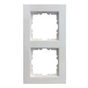 RAHMEN2-OWM, cover frame 2 gang, pure white al. RAL 9010