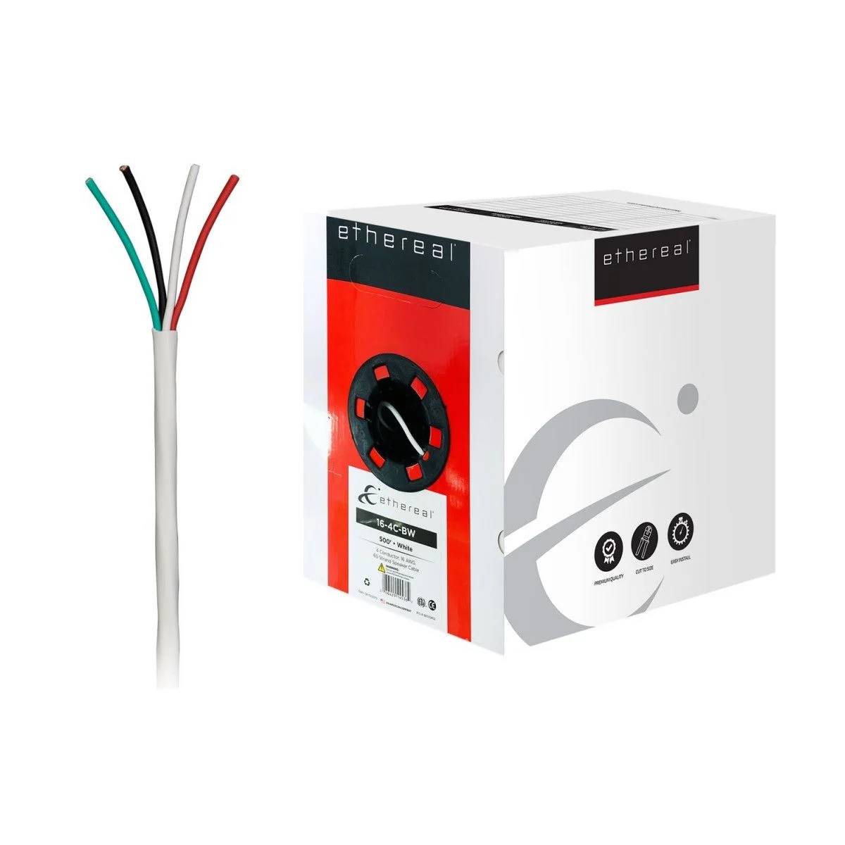 16-4C-BW, White 500FT Box