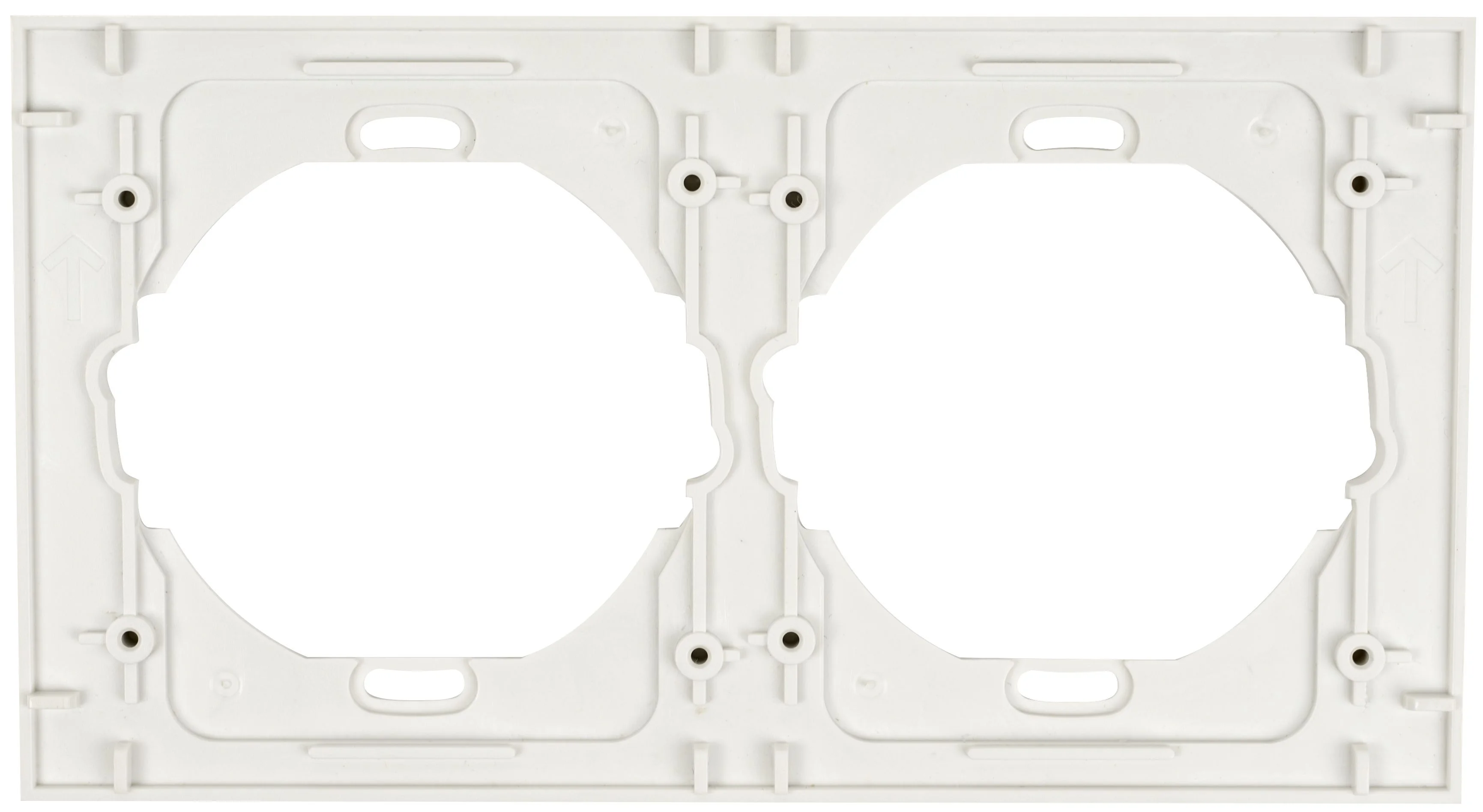 C4-SDTR-SW, Square Dual Trim Ring - Snow White