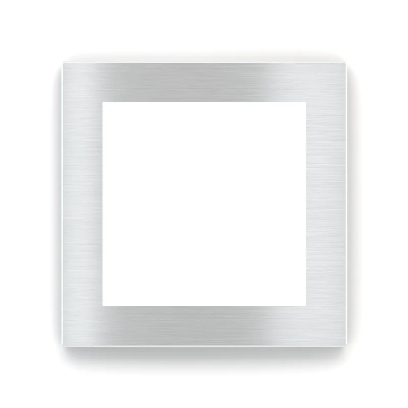 EK-DQS-GBQ, Square plate DEEP in metal 60x60mm - Aluminum