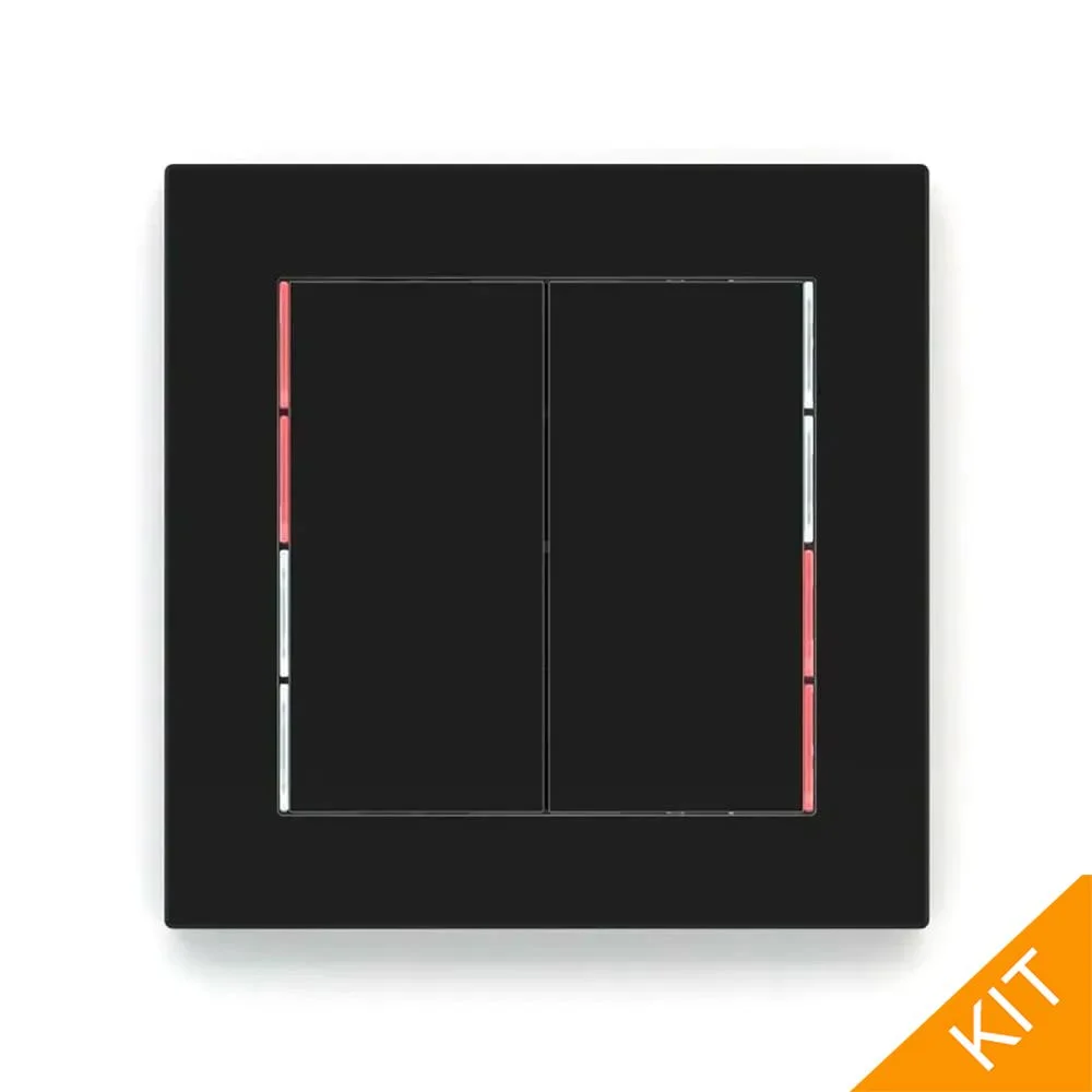 Ekinex E13-RW, 71series, sort, 2 x knapp, DEEP