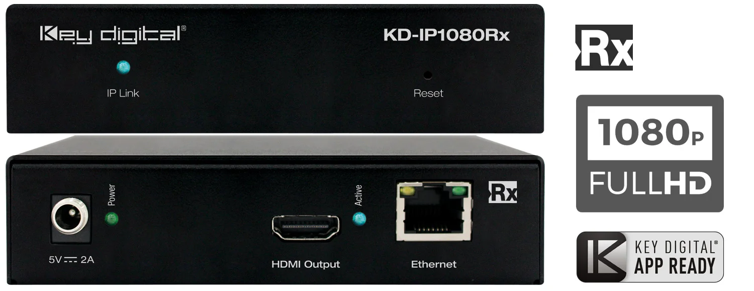 KD-IP1080RX, Enterprise AV over IP RX) Transmitter