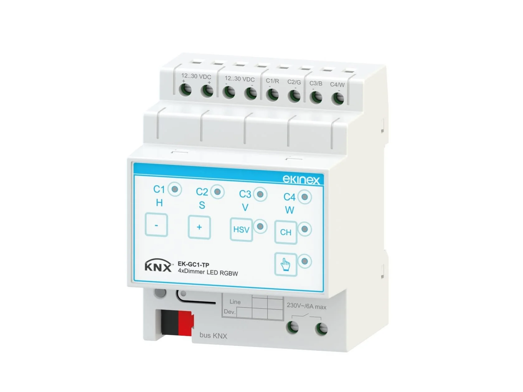 EK-GC1-TP, 4-fold RGBW LED dimmer - Load current